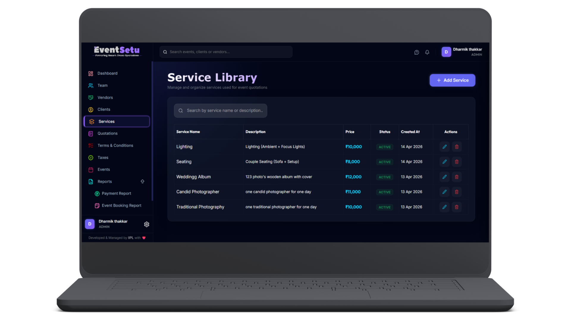 Manage Services